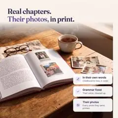 Inside an Ethos life story book: real chapters in their own words with their photos printed